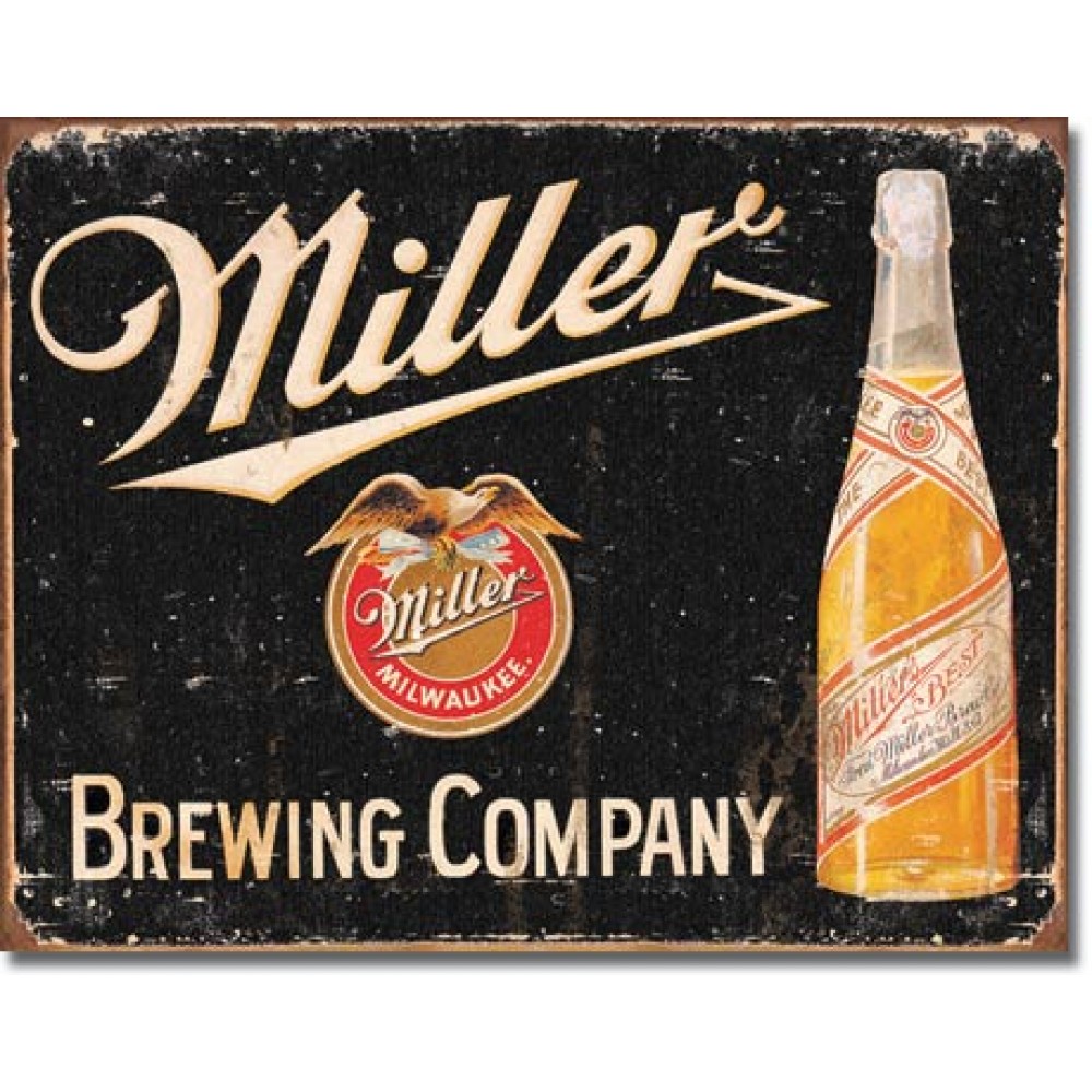 Placa metalica - Miller Brewery - 30x40 cm